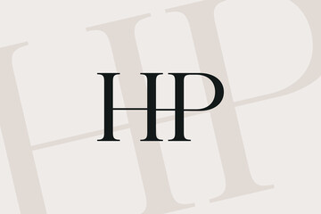 Wall Mural - hp or ph letter logo icon design. classic style luxury initials monogram.