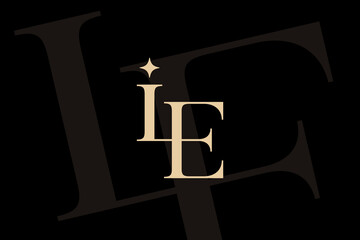 Wall Mural - ie or ei letter logo icon design. classic style luxury initials monogram.