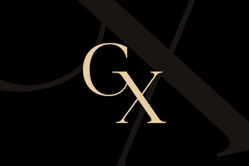 Wall Mural - gx or xg letter logo icon design. classic style luxury initials monogram.