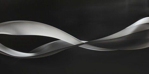 Poster - An abstract minimalist artwork against a pure black background, Geometric forms and textures in a structured composition, Contemporary minimalist style