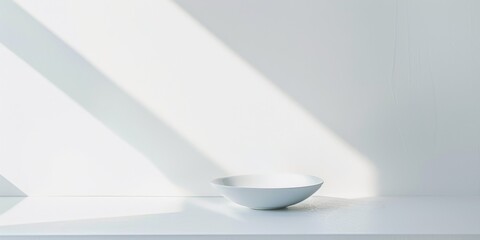 Poster - An abstract minimalist artwork on a clean white background, Minimalist patterns in soft pastel shades, Modern minimalist style