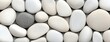 © lililia - This piece showcases smooth, varied white and gray pebbles with intricate stone textures in high resolution