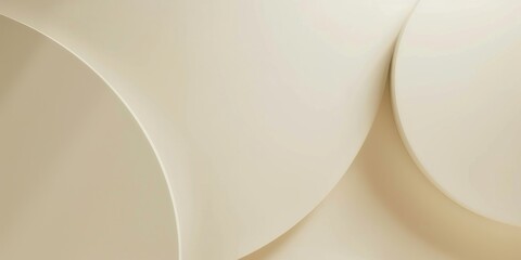 Aufkleber - An abstract minimalist design with a light cream background, Minimalist geometric shapes in a harmonious composition, Modern minimalist style
