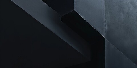Aufkleber - An abstract minimalist design with a matte black background, Clean lines and minimalist shapes, Modern minimalist style