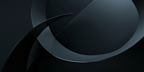 Aufkleber - An abstract minimalist design with a matte black background, Clean lines and minimalist shapes, Modern minimalist style