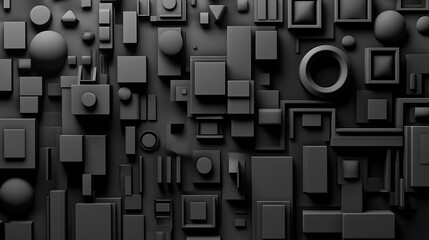 Abstract dark shapes, geometric background