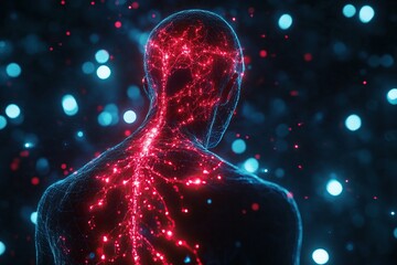 Poster - Human Neural Network: Glowing Connections