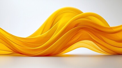Poster - Abstract yellow flowing fabric;  background, design, texture