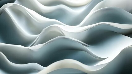 Wall Mural - abstract wavy white and grey texture; smooth flowing background; design element