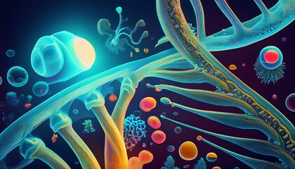 Wall Mural - biological and science background