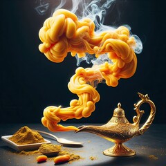 Wall Mural - The Golden Curry Genie