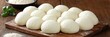 © DANCOLL - Homemade dough balls on wood, kitchen prep. Food blog use