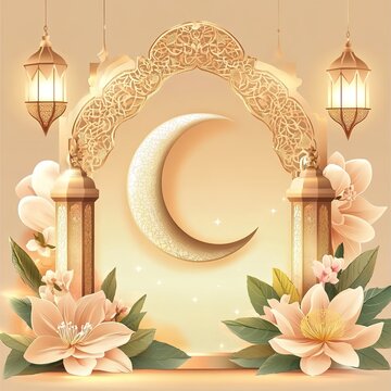 3D realistic Islamic background