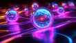 © Arthittaya - Elegant Futuristic Chemistry Design with Glowing Elements