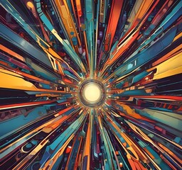 Fototapete - Illustration of abstract technology background.