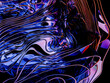 © Westend61 - Abstract metallic liquid shapes with flowing design in blue and purple tones