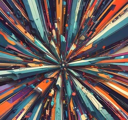 Fototapete - Illustration of abstract technology background.