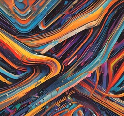 Fototapete - Illustration of abstract technology background.