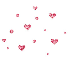 Aufkleber - Festive design element, brush stroke, ornament, wedding invitation frame, sprinkle heart, heart overlay png, valentine's day, pink heart, love.