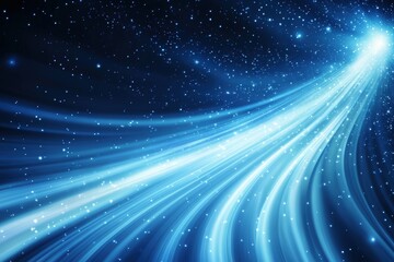 Wall Mural - celestial light trails and starry sky in cosmic display