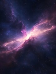Aufkleber - A stunning cosmic scene showcasing vibrant colors and swirling gases, representing a galaxy filled with stars and celestial wonders.