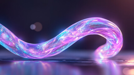 Poster - A transparent, serpentine band of radiant purple and sapphire glow, snaking through an ominous