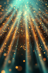 Poster - A radiant explosion of light emerging from shimmering waves, highlighted by delicate streaks of