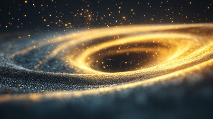 Poster - A dynamic moment where bright energy ascends from a textured surface, encircled by glittering,