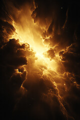 Poster - A radiant explosion of light emerging from shimmering waves, highlighted by delicate streaks of