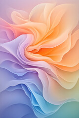 Poster - A fluid-shaped mass with subtly shifting waves, drifting in a modern gradient space of electric