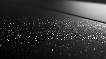 Poster - Dark surface, glittering particles, angled light, abstract background, website design