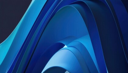 Aufkleber - abstract blue wave pattern background for modern design, digital art concept, fluid curve texture for web or branding