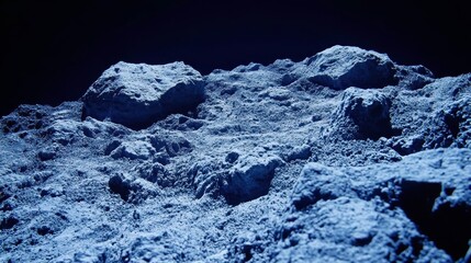 Wall Mural - Exploring asteroid surface outer space scientific imagery rugged terrain close-up view cosmic discovery