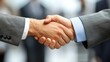 © ANEK - A professional partnerships handshaking after their achieving success deal together.