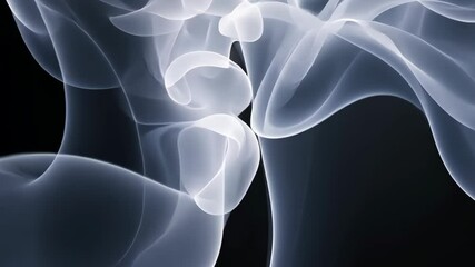 Poster - Soft, swirling shapes in light tones blend harmoniously, creating a calming and minimalist ambiance perfect for relaxation