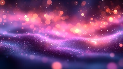 Wall Mural - a subtle shimmer effect with blurred circles fading into a pale lavender backdrop.