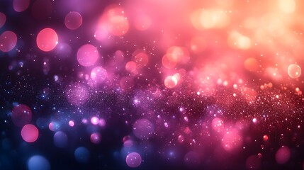 Wall Mural - a subtle shimmer effect with blurred circles fading into a pale lavender backdrop.