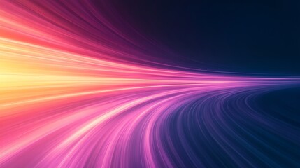Fototapete - Vibrant abstract light trails creating a sense of motion and energy on a dark background.