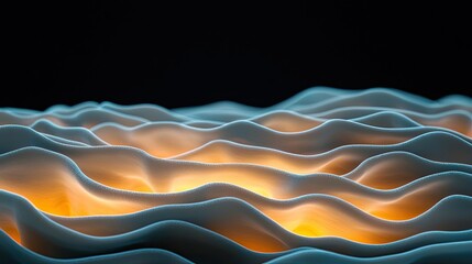 Poster - Coral reefs microscopic concept. Dynamic waves of color and light create an abstract visual masterpiece.