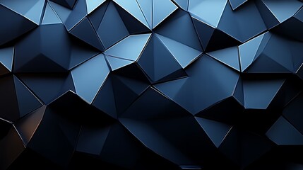 Abstract Dark Blue Polygonal Geometric Pattern
