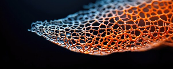 Aufkleber - Coral reefs microscopic concept. Abstract close-up of a colorful, intricate network showcasing natural patterns.