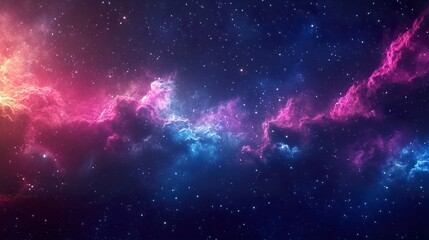 Wall Mural - Colorful Starry Sky Anime Panorama
