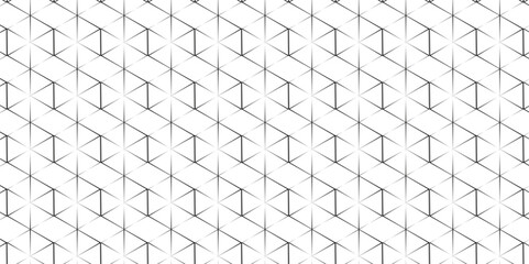 Fototapete - abstract pattern with hexagon square cube geometric pattern shapes grid metal element texture design