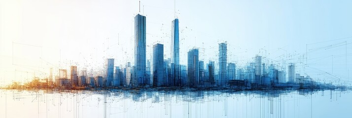 Poster - Abstract Skyline Cityscape Architectural Design
