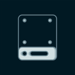 Aufkleber - line server, data, web hosting icon isolated on black background. flat filled outline style with sha