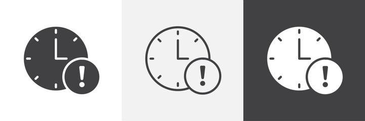 Poster - Alarm exclamation vector icons collection graphic designs for ui designs