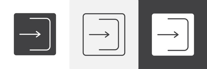 Fototapete - Enter vector icons collection graphic designs for ui designs