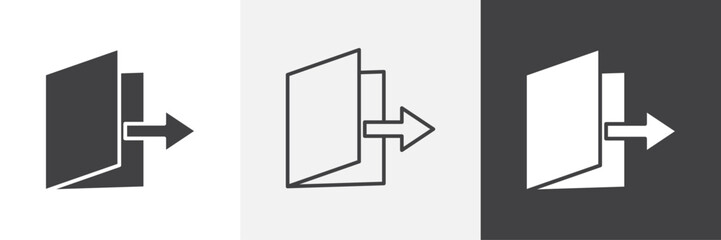 Fototapete - Exit vector icons collection graphic designs for ui designs