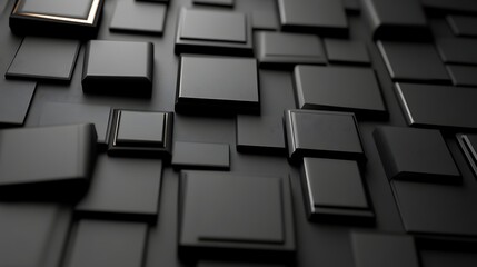 Abstract Black Square Pattern Background Design