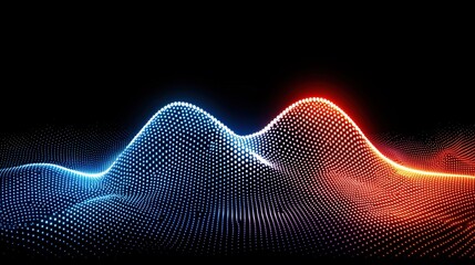 Poster - Dynamic digital waves abstract space visual data representation futuristic environment high-tech aesthetic energy flow concept